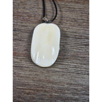 Vintage Buffalo Bone Carved Pendant Necklace Native American Style 2x1