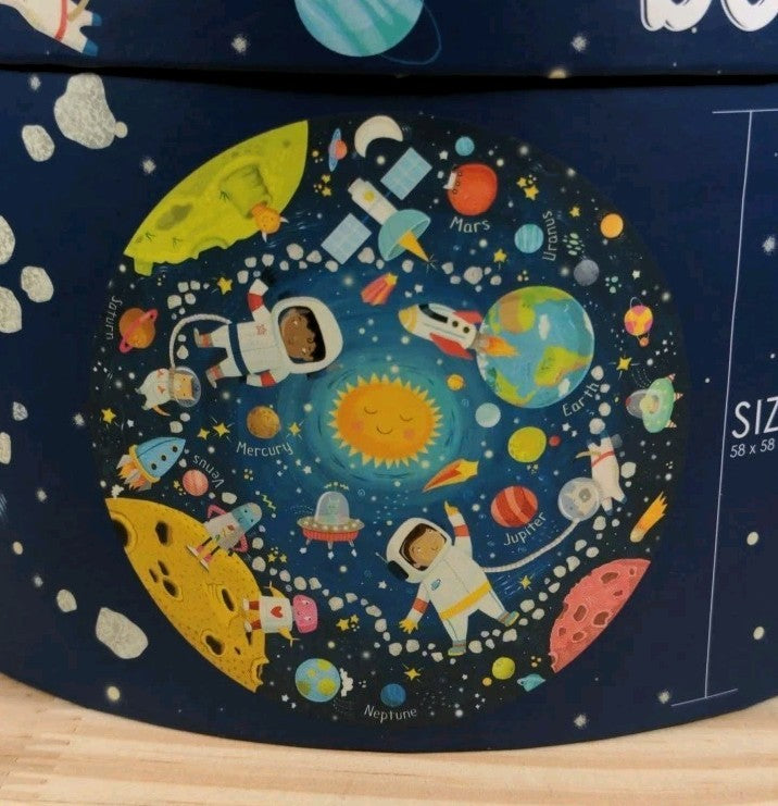 New Boppi Kids 150-Piece Round Space Puzzle – Sealed, Laura Watson Design