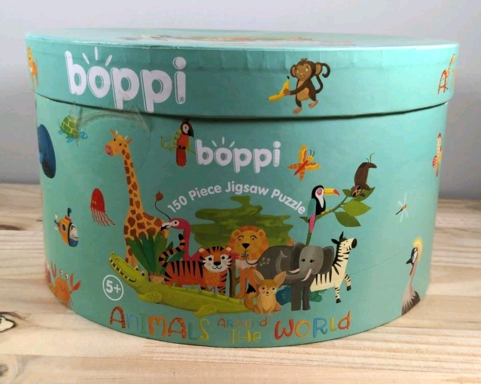 New Boppi 150 pcs "Animals Around The World" Jigsaw Kids Puzzle by Laura Watson