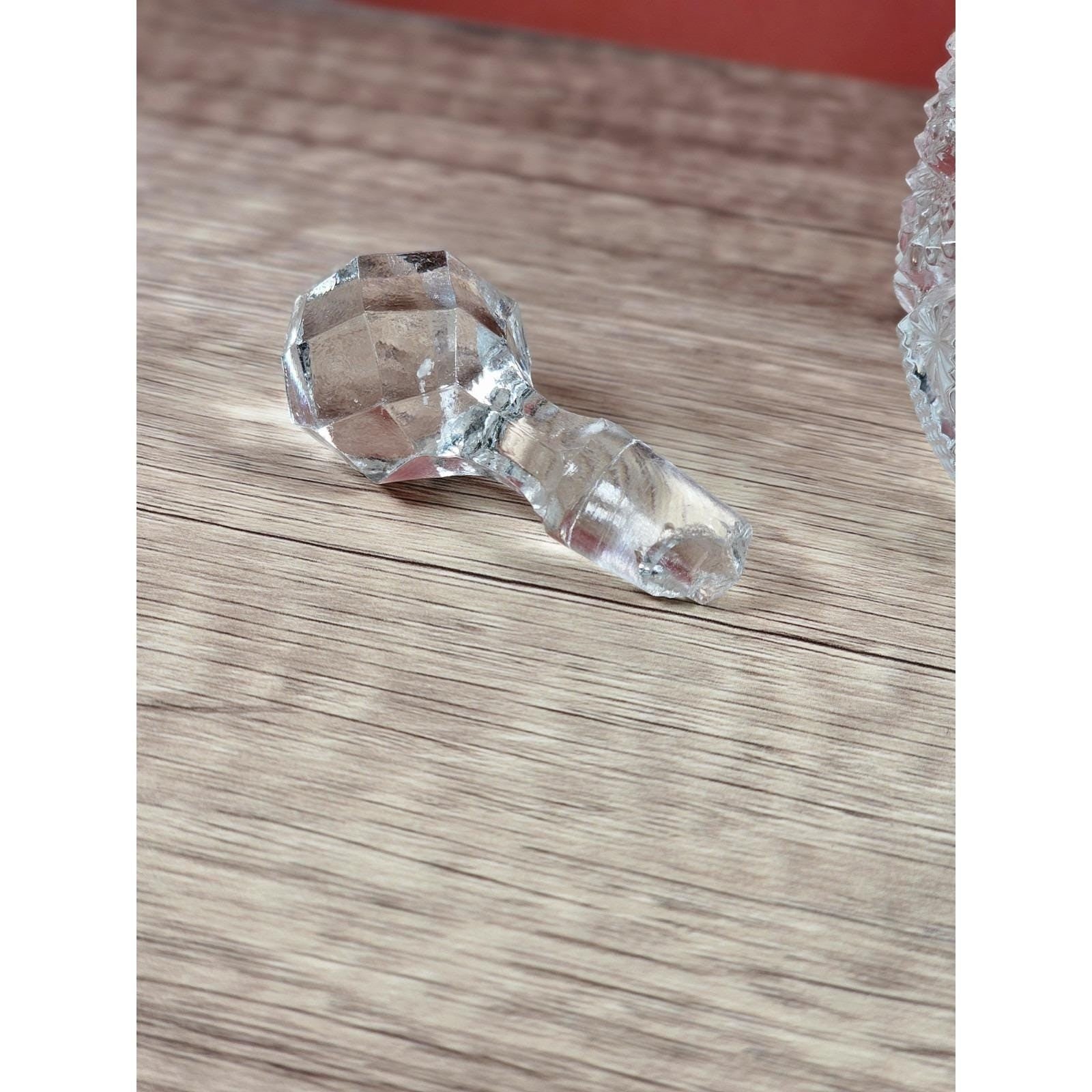 Vintage EAPG Imperial Glass Cruet Octagon Bellaire 7" – Damaged Stopper