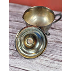 Vintage Silver Plated Creamer with Lid Footed Antique Tableware