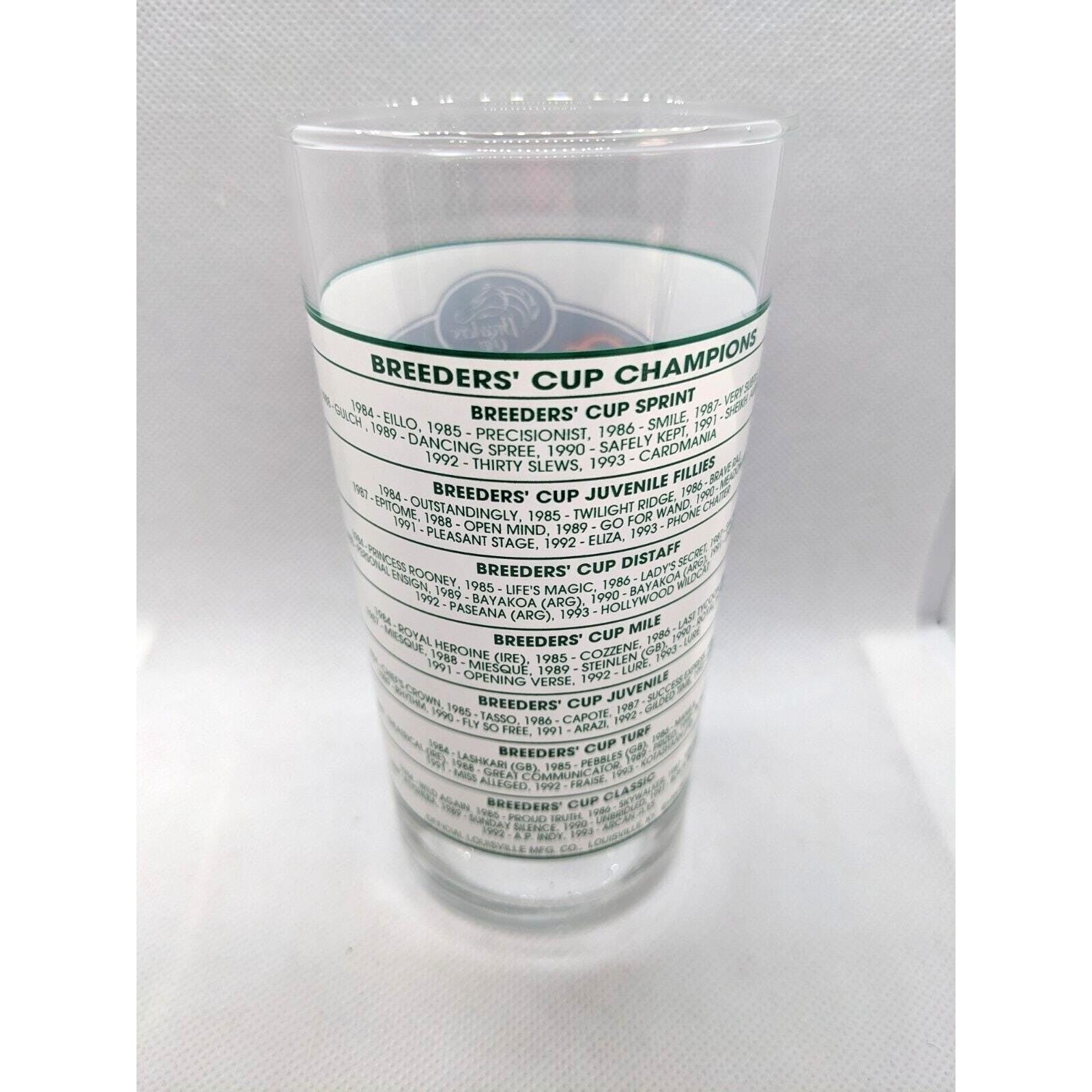 Vintage Breeders Cup 1994 Churchill Downs Racing Glass by Libbey