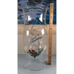 Vintage Hand Blown Glass Hurricane Globe 11.5" Colonial Candle Shade