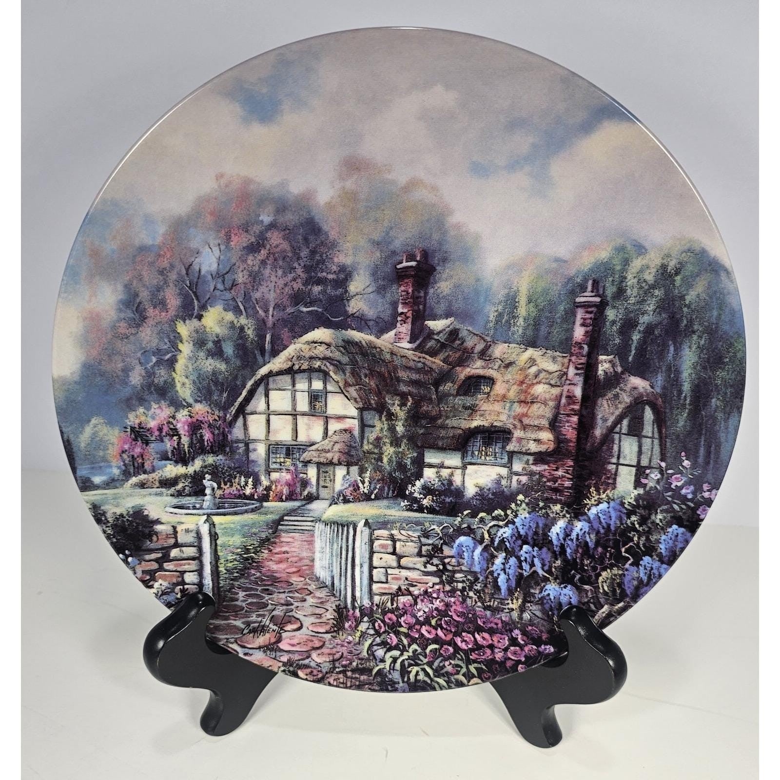Carl Valente Wisteria Summer Plate Poetic Cottages WS George