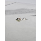 Vintage Sterling Silver Multi-Stone Gemstone Pendant, 925 Floral Design No Chain