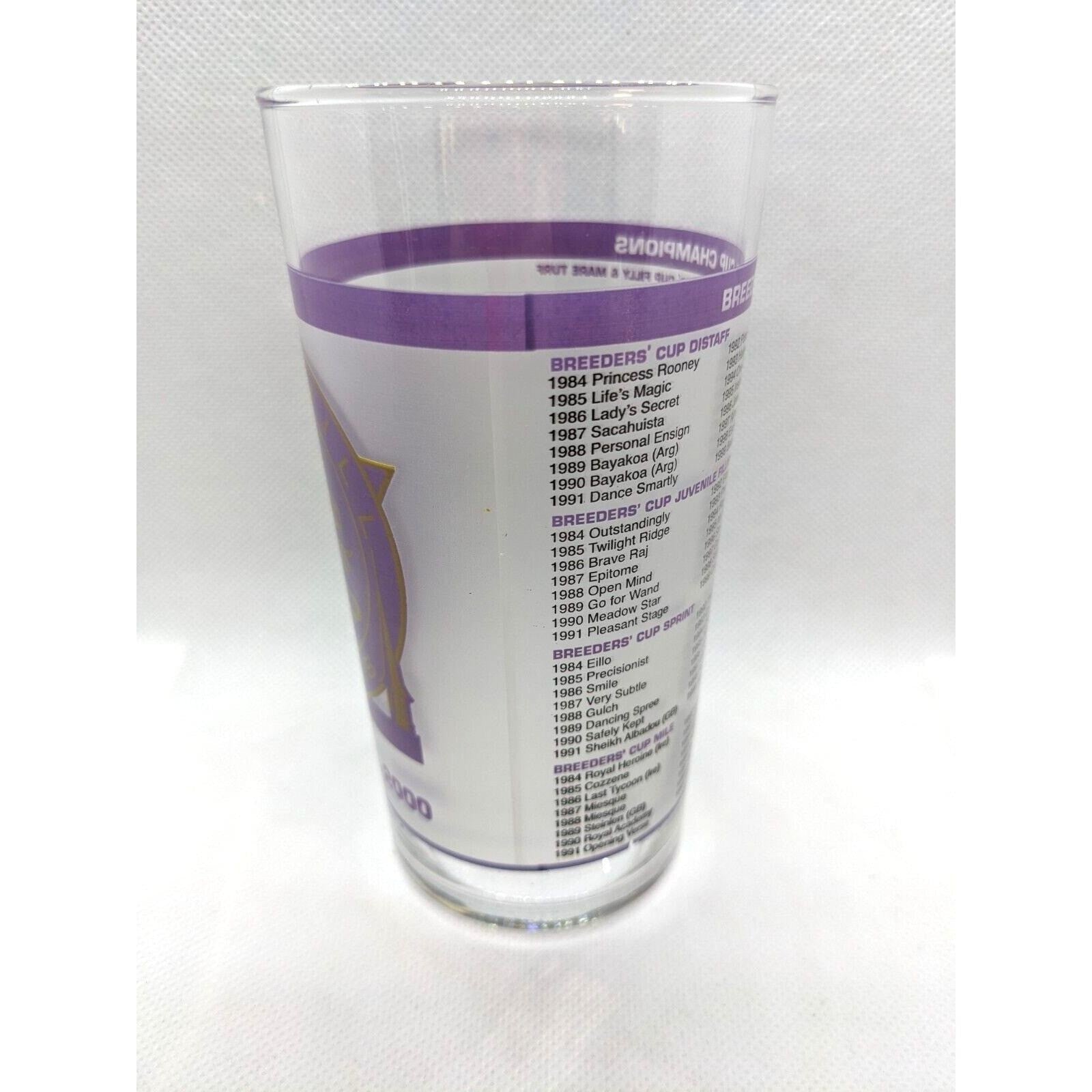 Breeders Cup 2000 Glass Churchill Downs Libbey Racing Glass