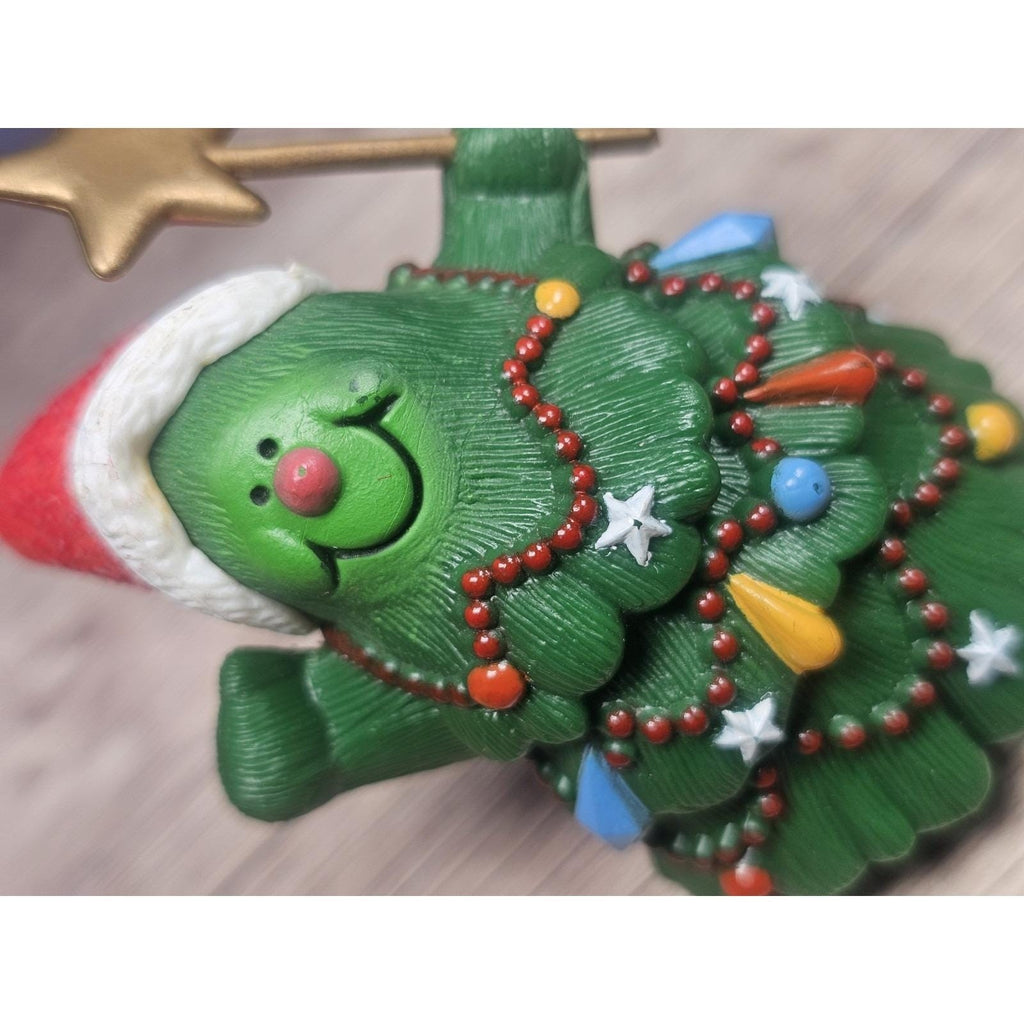 Hallmark Jolly Christmas Tree Ornament Vintage Keepsake 1982