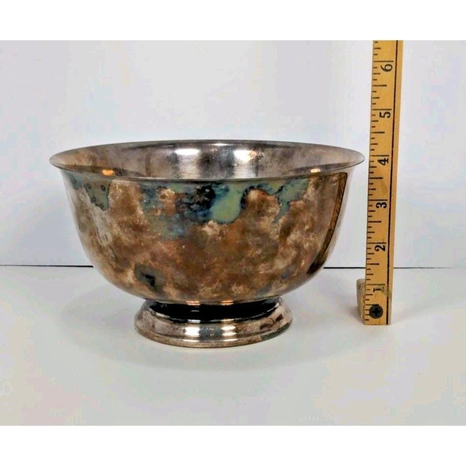 Vintage Webster Wilcox Silver Plated Oval Bowl Trinket Dish