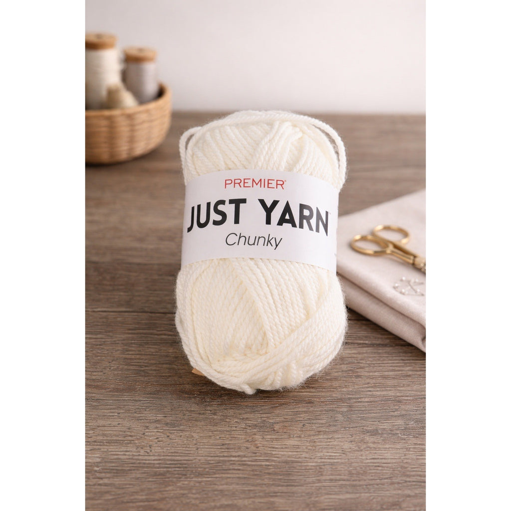 Premier Just Yarn Chunky Cream Acrylic Yarn Bulky 5 Skein 82 Yards