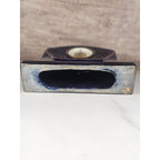 Mercedes Wind Up Clock Germany Blue Ceramic Mantel Clock