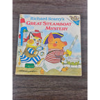 Vintage 1975 Richard Scarry Great Steamboat Mystery Pictureback Book
