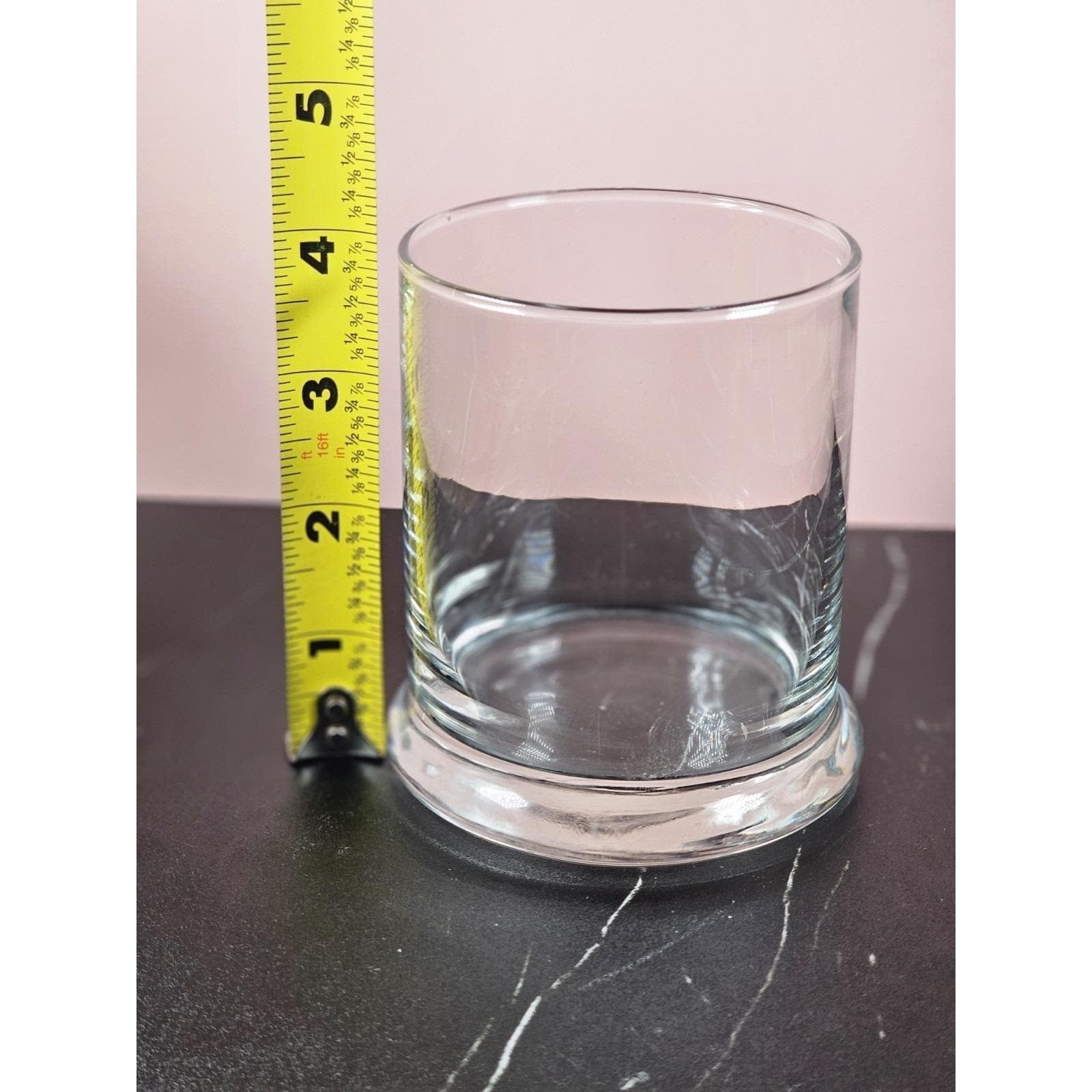 Vintage Clear Glass Votive Candle Holder Round Tealight Holder 4"