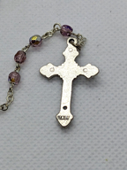 Purple Prism Beaded Rosary Made in Italy