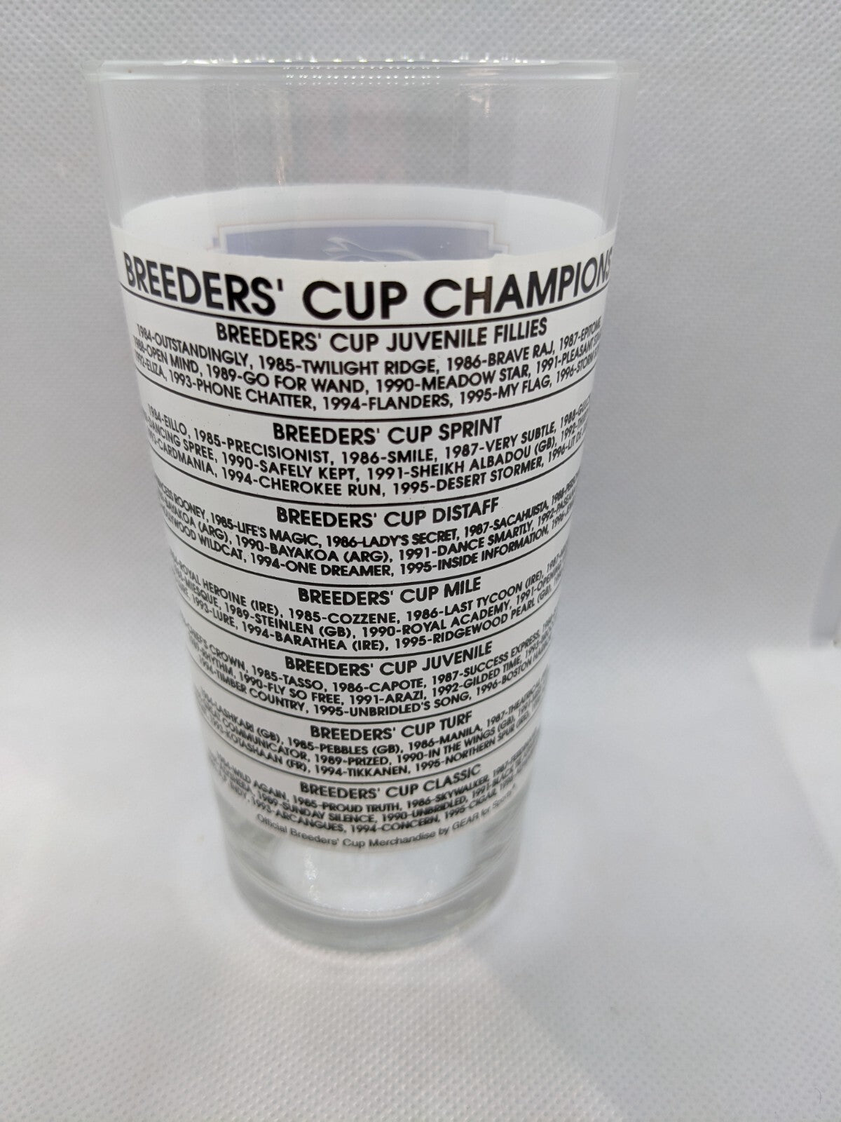 Vintage Breeders Cup 1997 Hollywood Park Racing Glass by Libbey