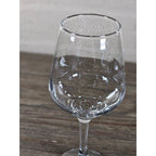 Vintage Clear Stemmed Wine Glass 8.5" Tall Classic Barware
