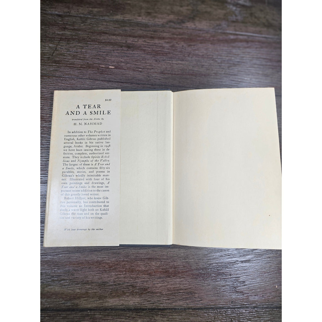 A Tear and a Smile Kahlil Gibran 1969 Knopf HC w Dust Jacket