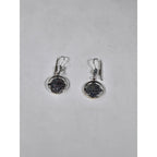 Vintage Sterling Silver Drop Earrings Ornate Dangle Design