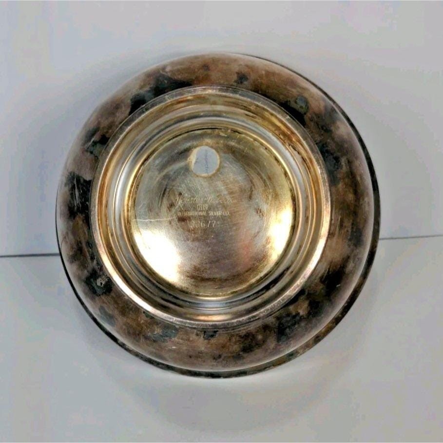 Vintage Webster Wilcox Silver Plated Oval Bowl Trinket Dish