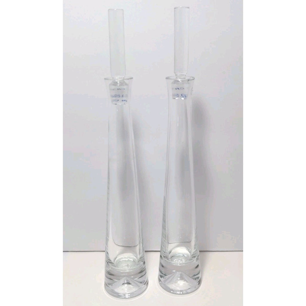 Vintage Badash Crystal Decanter Set of 2 14 3/8″ Handmade Poland