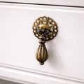 Vintage Brass Bronze Drawer Knobs Set 3 Ornate Cabinet Pulls