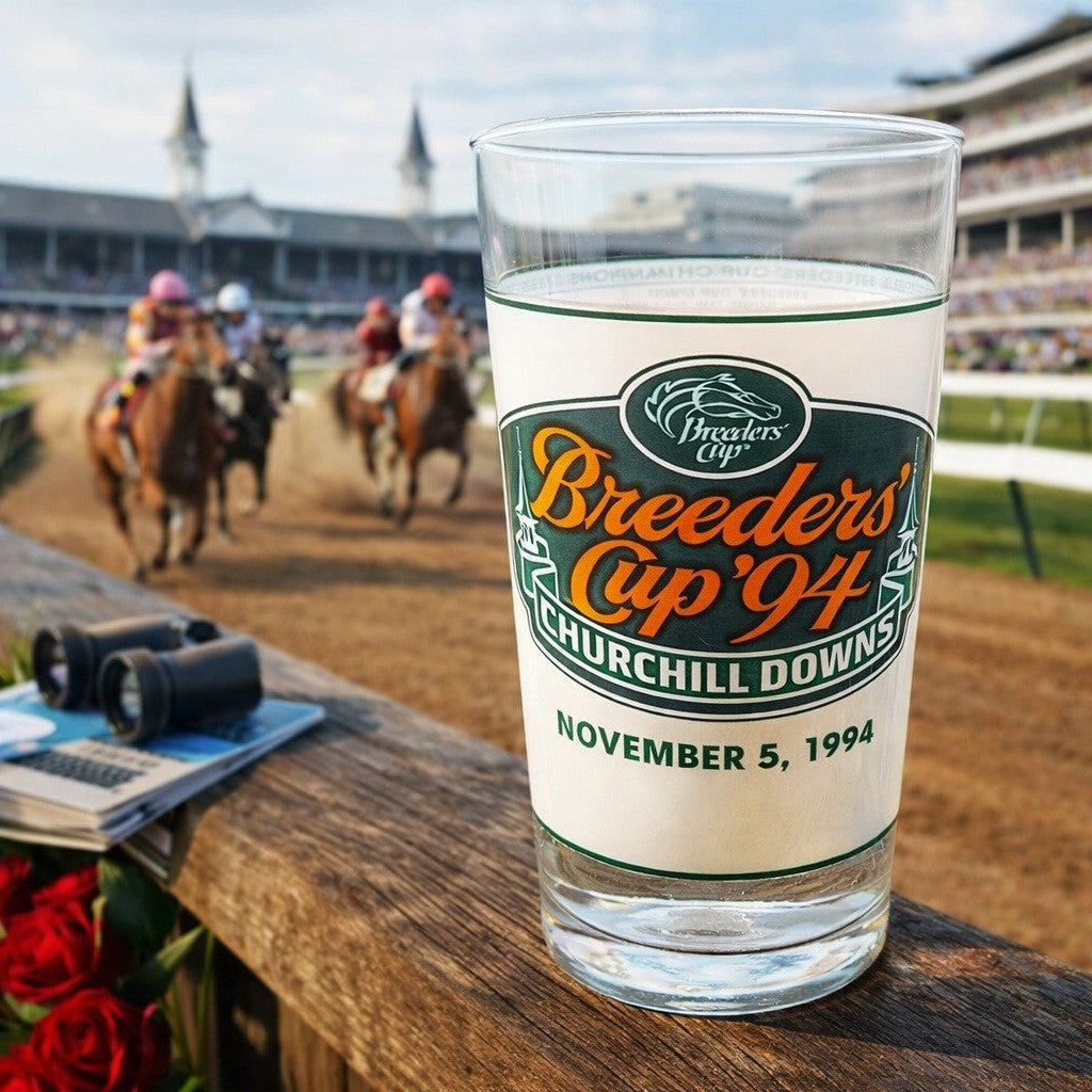 Vintage Breeders Cup 1994 Churchill Downs Racing Glass by Libbey
