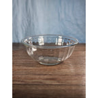 Vintage Clear Glass Mixing Bowl | 9.5" Round Utility Bowl