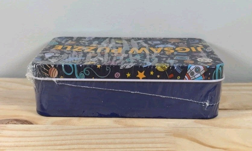 Space Themed Cartoon Jigsaw Puzzle in Metal Tin - Model JP100-0009