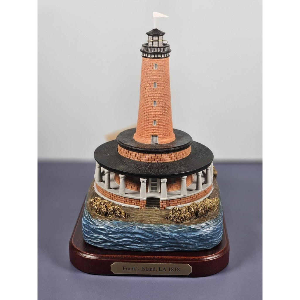 Lefton Franks Island Lighthouse Lost Lights w/ Tin COA