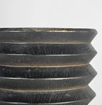 10 in Black Wood Accordion Candle Holder – Rustic Coastal Home Décor Accent