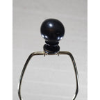 Vintage Wood Table Lamp 30" Tall Black Gold Distressed Base