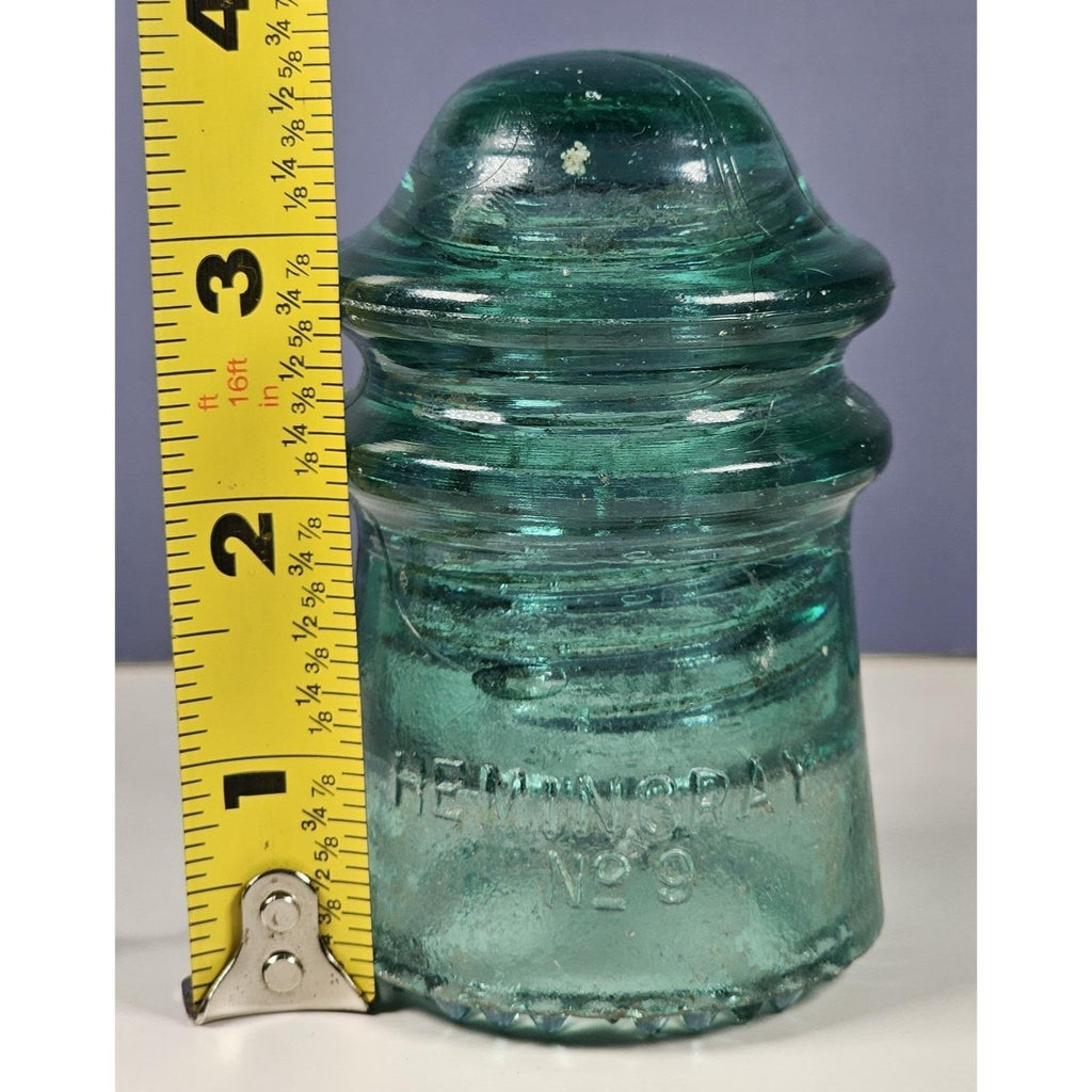Vintage Hemingray No 9 Blue Glass Insulator May 2 1893