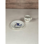 Vintage Hanna Barbera Marineland Mini Cup Saucer Shark Souvenir