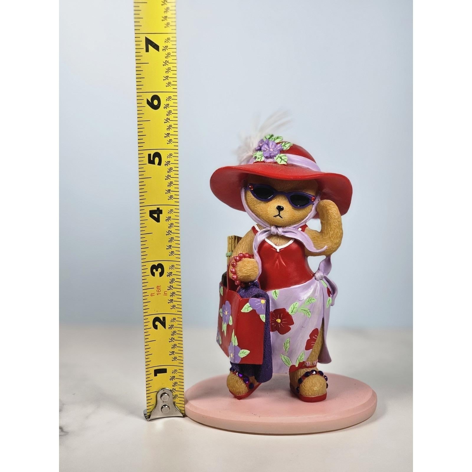 Hamilton Collection Beach Bear Figurine Vintage Resin Teddy Decor
