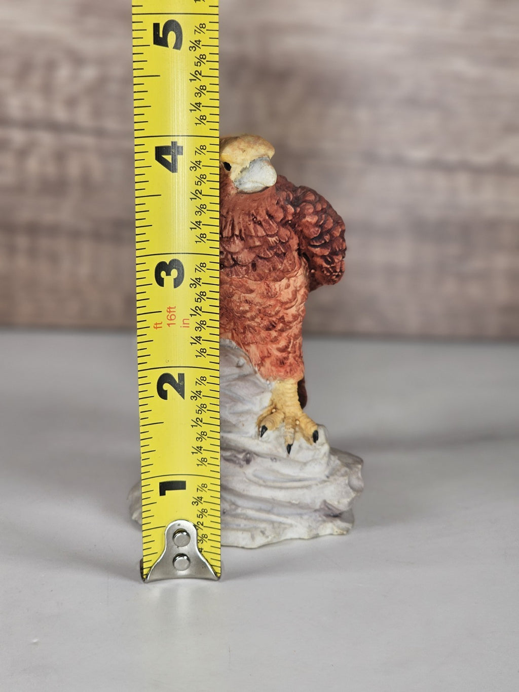 Vintage Ceramic Bald Eagle Figurine | 4" American Eagle Statue | Rustic Wildlife