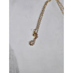 Gold Tone Rhinestone Mask Necklace Mardi Gras Pendant