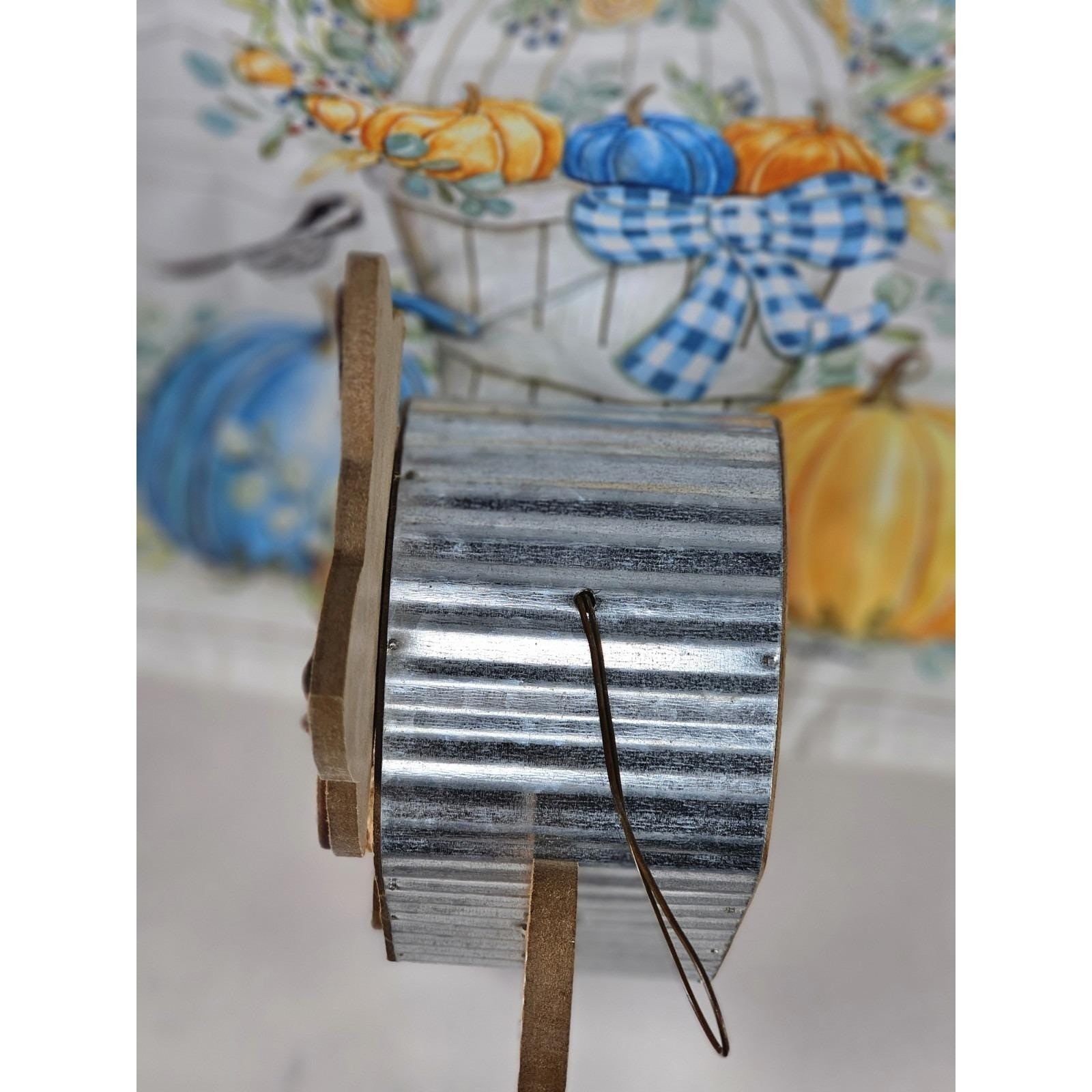 Autumn Fox Birdhouse and Garden Flag Set Rustic Fall Yard Decor