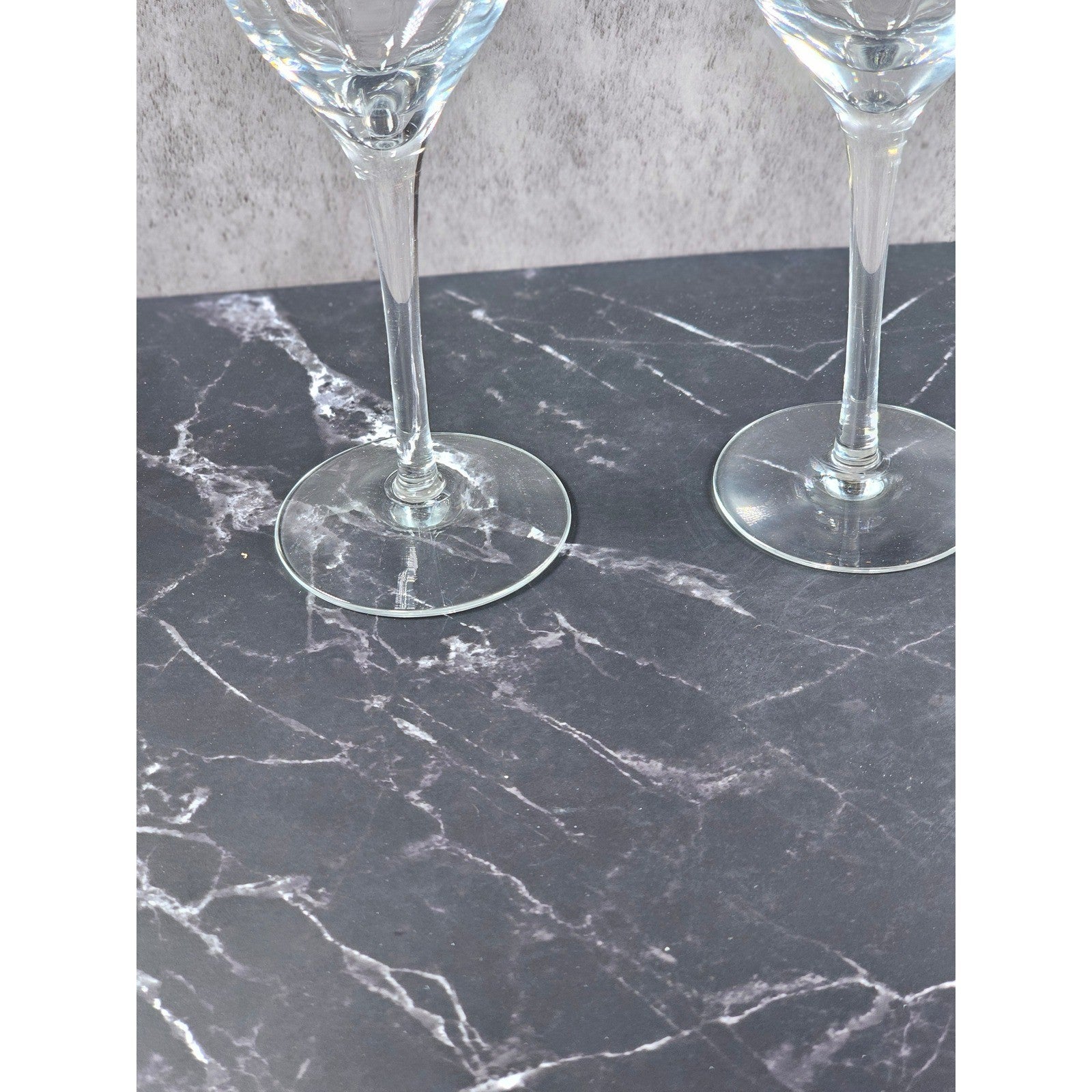 Vintage Crystal Fantasy Ribbed Water Goblets Set of 2 Glasses 7.5