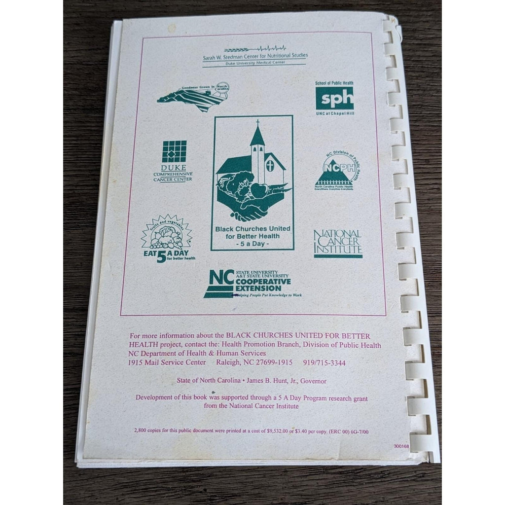A Taste of 5 a Day Cookbook 1998  Black Churches United Health