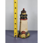 KS Collection Lighthouse Figurine Blue Brick Base Coastal Decor