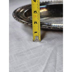Vintage Silver Plated Oval Serving Dish Twisted Rope Edge 12x9