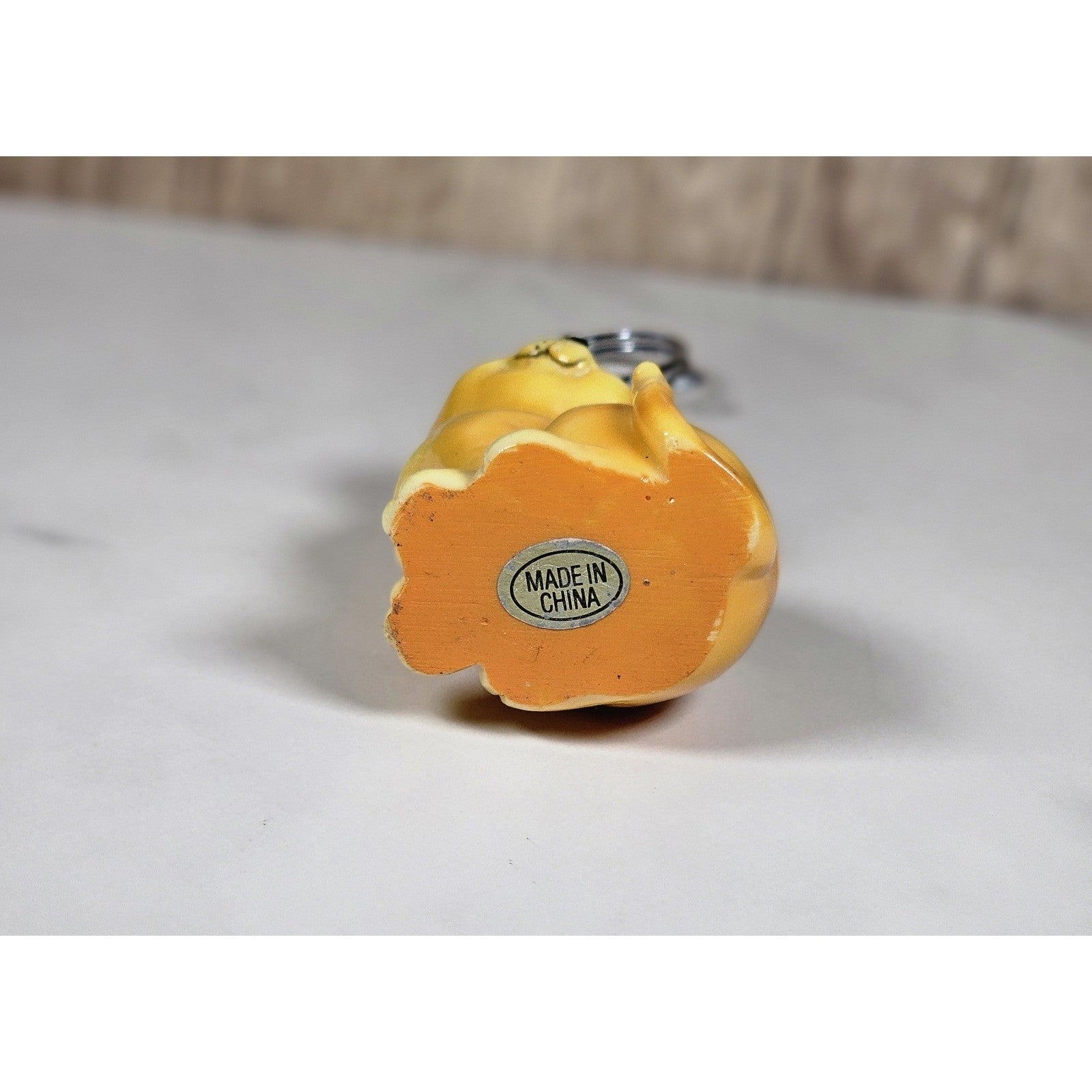 Vintage Ceramic Cat Card Holder Orange Desk Organizer Cute Feline Decor