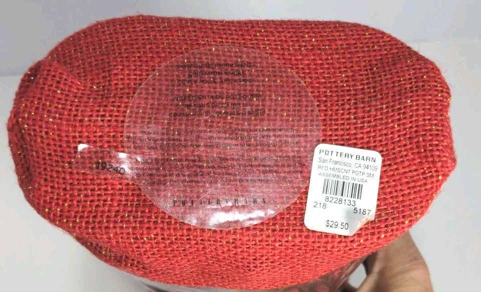 POTTERY BARN FIRESIDE CINNAMON HOMESCENT POTPOURRI 8oz