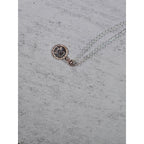 Vintage Sterling Silver Love Heart Pendant Necklace Scalloped Edge