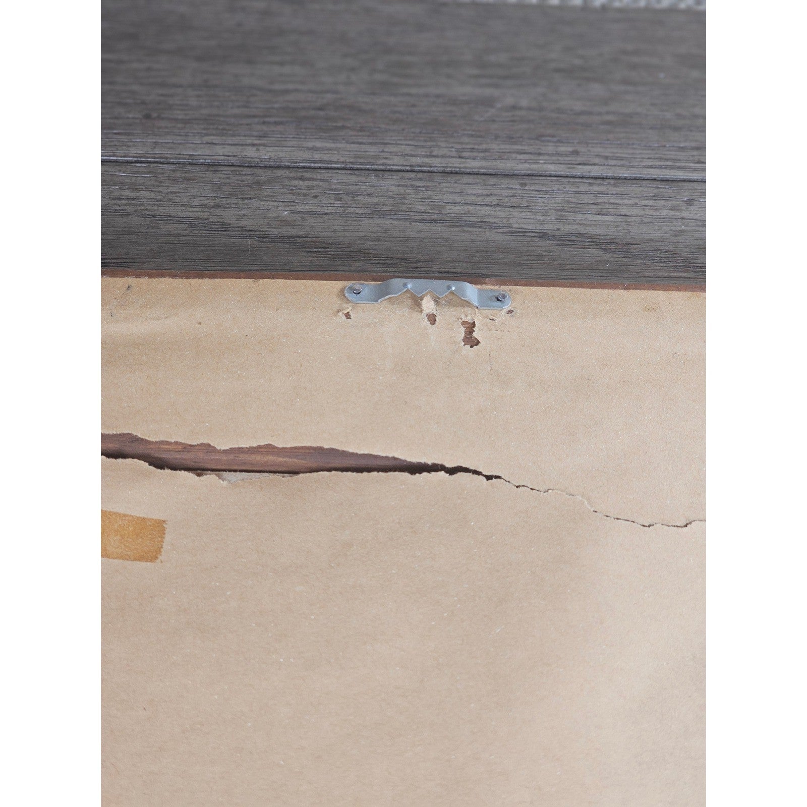 Vintage Framed Winter Landscape Print Signed, Rustic Wood Frame 14x13