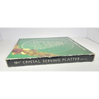 Vintage Crystal Christmas Tree Platter 12.75" Italy Holiday Serving Tray