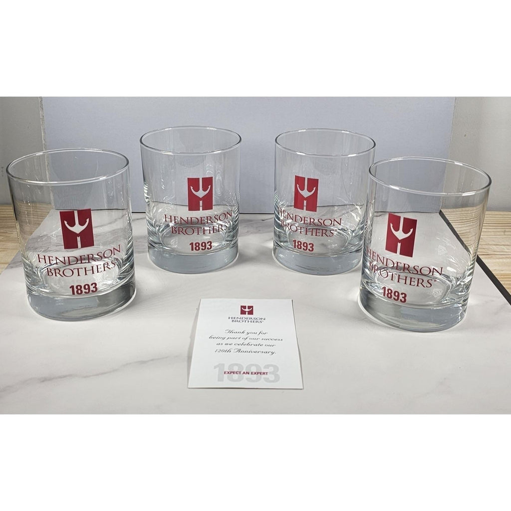 Set of 4 Henderson Brothers 1893 Whiskey Glasses