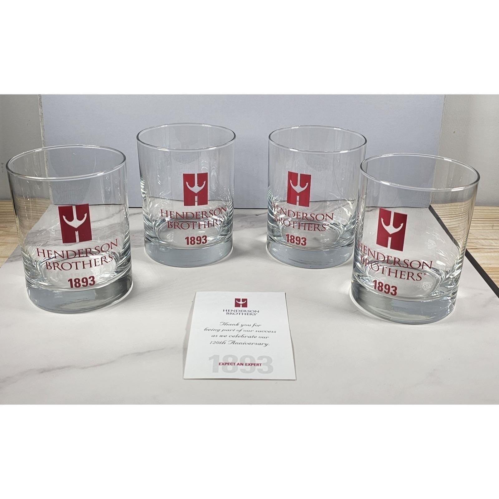 Set of 4 Henderson Brothers 1893 Whiskey Glasses