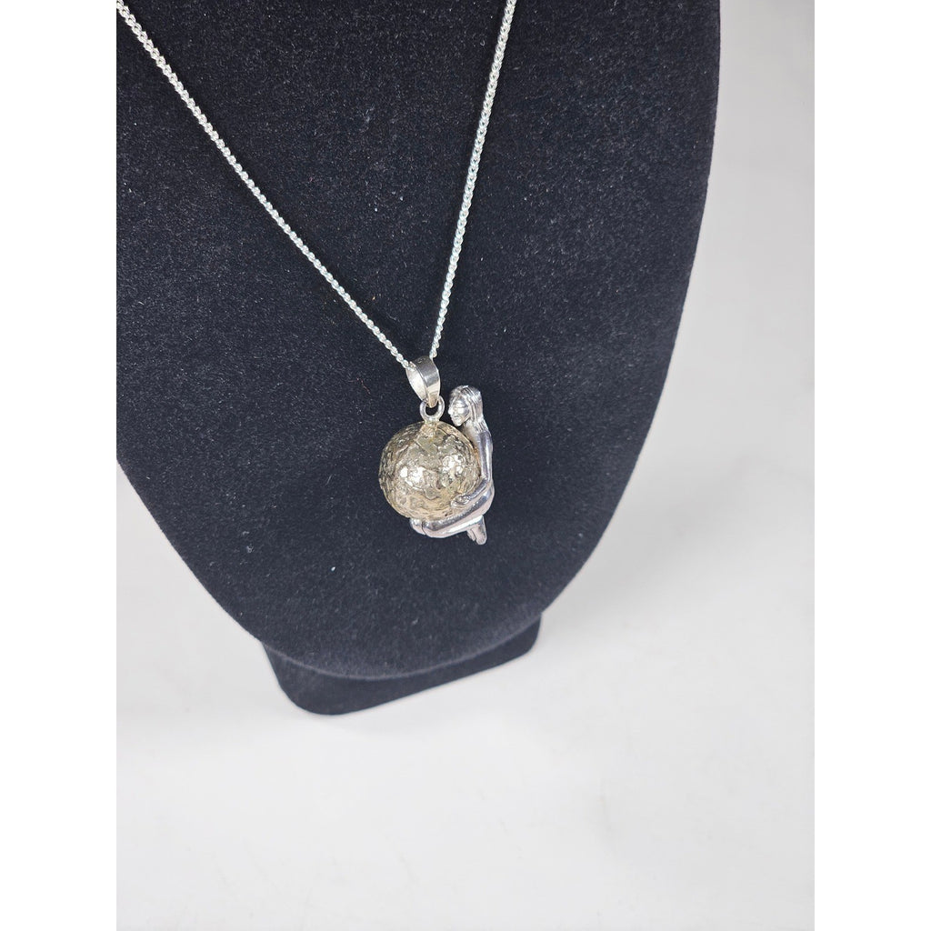 Vintage Harmony Ball Necklace Jingle Pendant Silver Tone