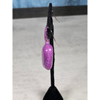 Purple Stone Drop Earrings Handmade Dangle Earrings Vintage Style