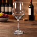 Vintage Clear Wine Glass 8.5" Tall Thick Heavy Stemware
